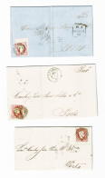 Portugal, 1856/8, 3 Cartas - Brieven En Documenten