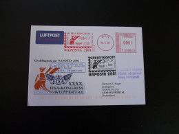 Vol Special Flight Cover Wien Wuppertal Naposta FISA Kongress Lufthansa 2001 - Franking Machines (EMA)