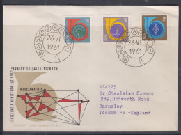 POLAND - 1961-WARSAW CONFERENCE SET OF 3 ON  ILLUSTRATED FDC - Lettres & Documents