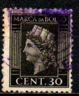 ITALIA LUOGOTENENZA - 1945 - MARCA DA BOLLO A TASSA FISSA - SENZA FILIGRANA - USATO - Revenue Stamps