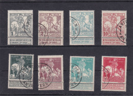 TIMBRES DE BELGIQUE 8 TIMBRES OBLITERES ANNEE 1910 Y&T N°84 A 91 CARITAS - 1910-1911 Caritas