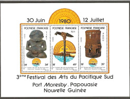 Polynésie Y&T BF 5 Festival Arts Pacifique Sud Port Moresby N** MNH - Blocks & Kleinbögen