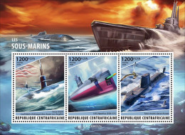 2024-02 - CENTRAL AFRICAN- SUBMARINE               3V  MNH** - Sous-marins