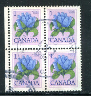 CANADA- Y&T N°625- Oblitéré En Bloc De 4 - Usados
