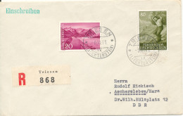 Liechtenstein Registered Cover Sent To Germany DDR 6-8-1961 - Briefe U. Dokumente