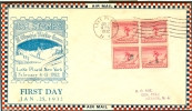 USA FDC 25-1-1932 With Bloc Of 4 Left Imperforated - Hiver 1932: Lake Placid