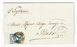Portugal, 1856, # 12, Para O Porto - Lettres & Documents