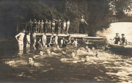 Courbevoie * Carte Photo Photographe L. Anquetil * école De Natation * Nageurs Baigneurs Enfants - Courbevoie