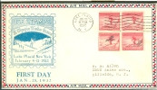 USA FDC 25-1-1932 Block Of 4 With Bird Cancel - Winter 1932: Lake Placid