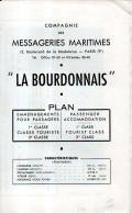 Marine : Plan Du Paquebot La Bourdonnais (Cie Messageries Maritimes) - Autres Plans