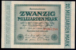 Pick118a  Ro115b  DEU-137g - 20  Milliard Mark 1923 ** UNC NEUF ** - 20 Miljard Mark