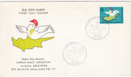 TURCHIA - FDC - BUSTA - 1974 - FDC