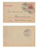 Germany 1905 10 Pf Germania Postal Kartenbrief Blankenburg To Bremerhaven Nice Strikes - Sonstige & Ohne Zuordnung