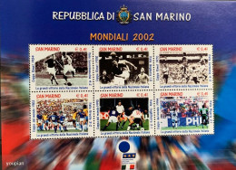 San Marino 2002, Soccer World Cup In South Korea, MNH S/S - Unused Stamps
