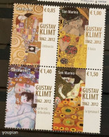 San Marino 2012, 150th Birth Anniversary Of Gustav Klimt, MNH Stamps Set - Ongebruikt