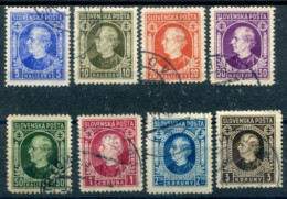 SLOVAKIA 19392 Hlinka Definitives Set Of 8 Cheapest Used.  Michel 35-42 - Usati