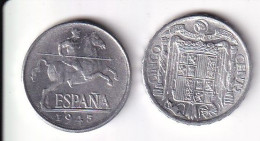 MONEDA DE ESPAÑA DE 5 CENTIMOS DEL AÑO 1945 SIN CIRCULAR (UNC) (COIN) - 5 Céntimos