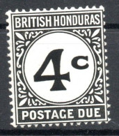 Honduras Anglais YT Taxe 3a Neuf Sans Charnière XX MNH - Honduras Britannique (...-1970)