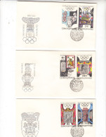 CECOSLOVACCHIA  1968 - Yvert    1631/35 - Olimpiade Messico - Brieven En Documenten
