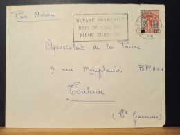 Marianne à La Nef 1216 Sur Lettre, De Cayenne En Guyane Le 30/10/1962 - 1959-1960 Marianne (am Bug)