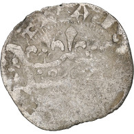 France, Charles IV, Double Parisis, 1323-1328, Billon, B+, Duplessy:244b - 1322-1328 Charles IV The Fair