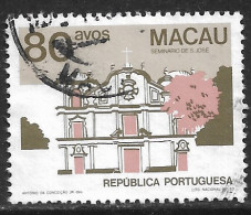 Macau Macao – 1983 Public Buildings 80 Avos Used Stamp - Oblitérés