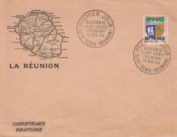 Enveloppe  FDC  1er  Jour    FRANCE     Blason    De    SAINT   DENIS  DE   LA  REUNION    1964 - Autres & Non Classés