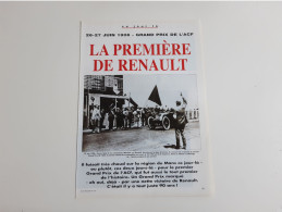 Grand Prix De L'ACF 1906 - Coupure De Presse Automobile - Autres & Non Classés