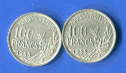 100 Fr  1958 +1958 B - 100 Francs
