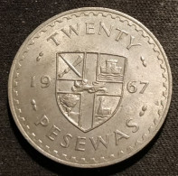 GHANA - 20 PESEWAS 1967 - KM 17 - FREEDOM AND JUSTICE - Ghana