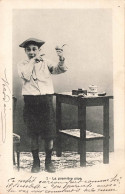 ENFANTS - La Première Pipe -  Carte Postale Ancienne - Ritratti