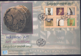 UNO Wien 2006 - Eingeborenenkunst (III), FDC Mit Block 20 - FDC