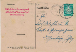 Dienst Reichsbahn-Ausbesserungswerk Wilhelm Pieck Karl Marx Stadt Materialversorgung 1957 > Karl Wichle & Co - Lettres & Documents