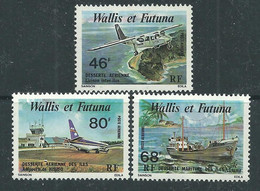 Wallis Et Futuna P.A.  N° 89 / 91 XX Dessertes Aériennes Et Maritimes Des îles,  Les 3 Valeurs Sans  Charnière, TB - Neufs
