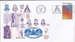 USA-AERO N° 1463 S/L.DE KENEDY SC/3.2.84  THEME: NAVETTE SPACIALE - 3c. 1961-... Lettres