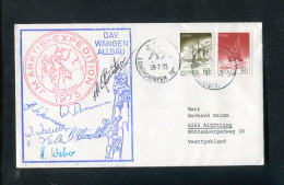 "NORWEGEN" 1973, Sonderbrief "Antarktis-Expedition", Original-Unterschriften Der Expeditionsteilnehmer (70104) - Brieven En Documenten