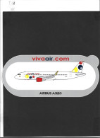 Autocollant  **  Vivaair.com ** Airbus A 320   ** - Autocollants