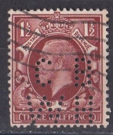 Grande Bretagne - 1911 - 1935 -  George  V  -  Y&T N °  189  Perforé  C B  /  W H - Perfins