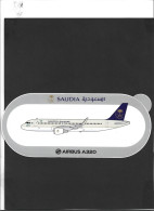 Autocollant  ** Saudia  ** Airbus A320 - Autocollants