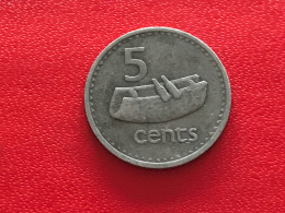 Münze Münzen Umlaufmünze Fiji 5 Cents 1976 - Fidji
