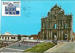 Macau & Maximun Card, Ruinas Da Igreja De São Paulo, Macau 1984 (117) - Cartes-maximum