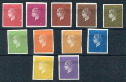 !!! ESSAIS PRINCE IMPERIAL PROJET JOUBERT 11 COULEURS SUR PAPIER GLACE, NEUFS TOUJOURS SANS GOMME - Proofs, Unissued, Experimental Vignettes