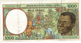Billet Mille Francs Banque Des états De L Afrique Centrale - Unclassified
