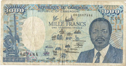 Billet 1000 Francs République Du Cameroun - Billet 1000 Francs Cameroun 1/01/1988 Rare - Cameroon