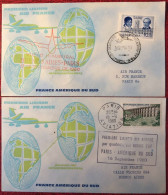 France, Premier Vol (Boeing 707) PARIS / AMERIQUE DU SUD 19.9.1960 - 2 Enveloppes - (A1453) - Erst- U. Sonderflugbriefe