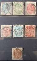 Lot 7 Très Anciens Timbres Oblitérés Danemark - Used Stamps