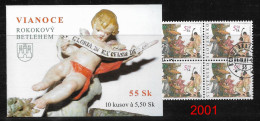 Slovakia 2001 ** Christmas - Rococo Bethlehem  ** Michel SK 413  ** CTO ** Slowakei ** Full Booklet - Other & Unclassified