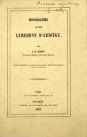 * MONOGRAPHIE Du DIEU LEHERENN D'ARDIEGE * Par A. E BARRY / E.O. 1859 - Midi-Pyrénées