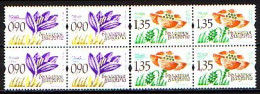 BULGARIA - 2023 - Field Flowers - 2v - Bl De 4 MNH - Unused Stamps