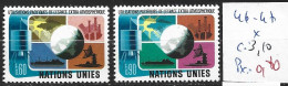 NATIONS UNIES OFFICE DE GENEVE 46-47 * Côte 3.10 € - Unused Stamps